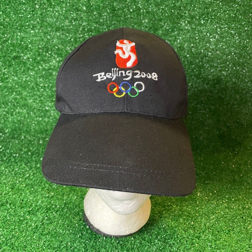Olympics Beijin 2008 Black Baseball Cap OSFM Adjustable Hat